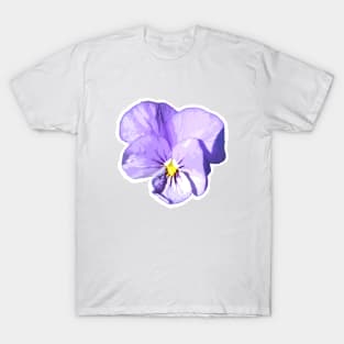 Purple flower in white background design T-Shirt